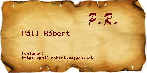 Páll Róbert névjegykártya